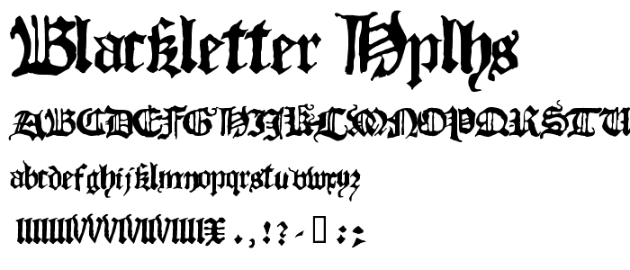 Blackletter HPLHS font